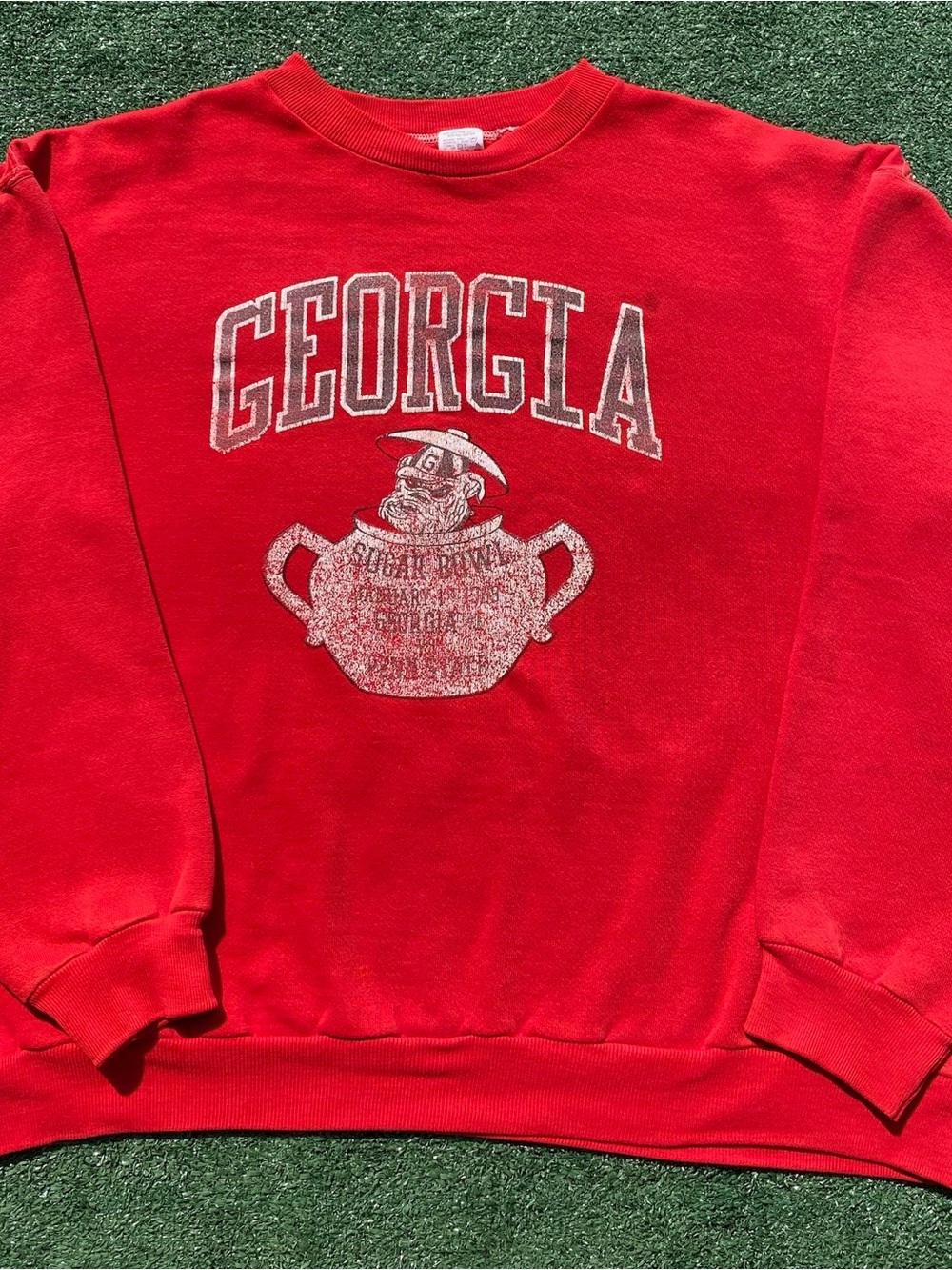 VTG 1989 Russell Athletic Gold Tag Georgia Bulldogs Sugar Bowl Sweatshirt Men XL